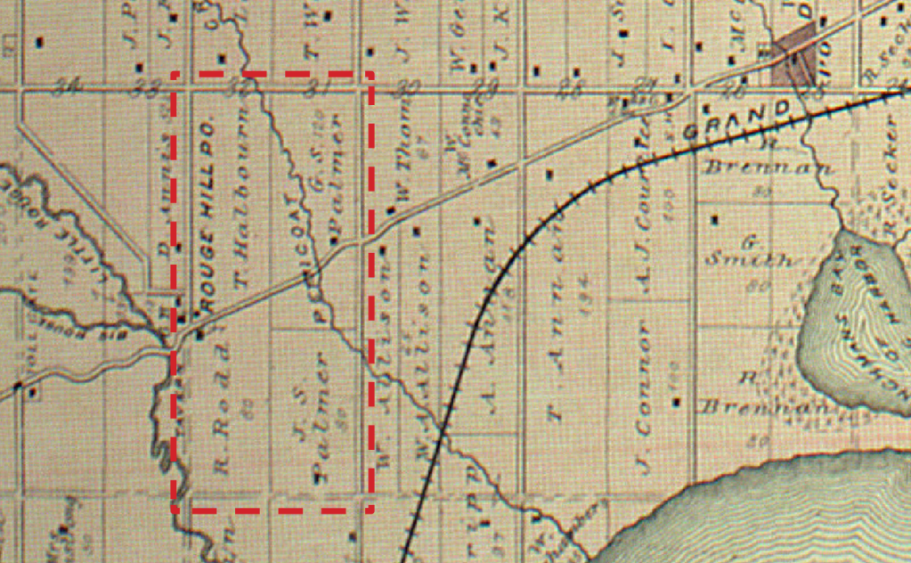 Image #16 Lots 31&32, Con. 3 B.F. The Ontario County Atlas, 1877. (The County Atlas Project, McGill University)