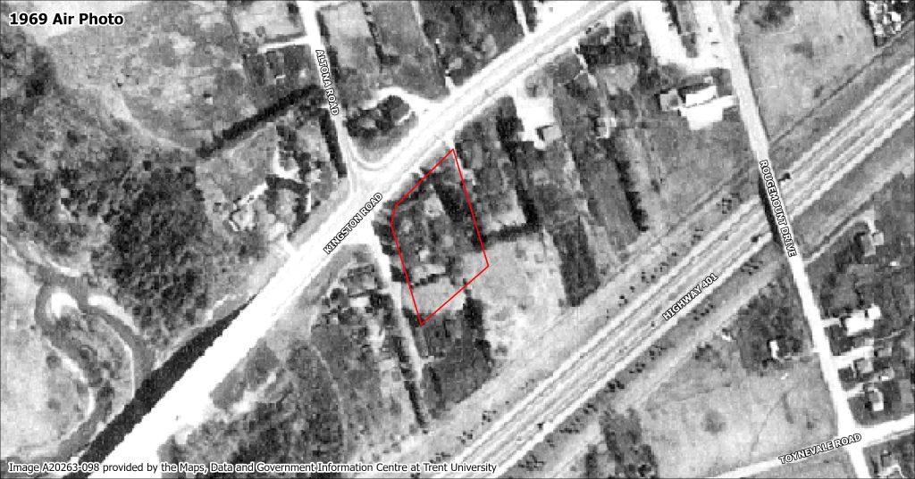 Historic Aerial Photographs of the Property
1. National Air Photo Library, "A20263-098", 1969.