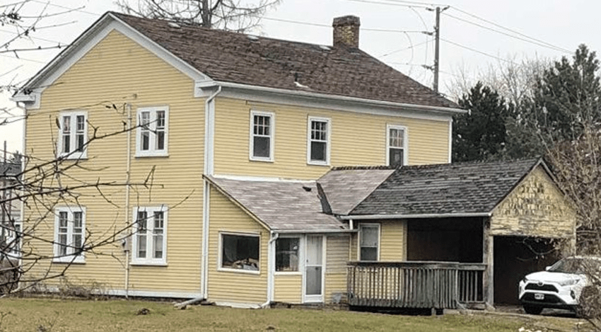 West (left) and south (right) elevations, 2019. (BA)