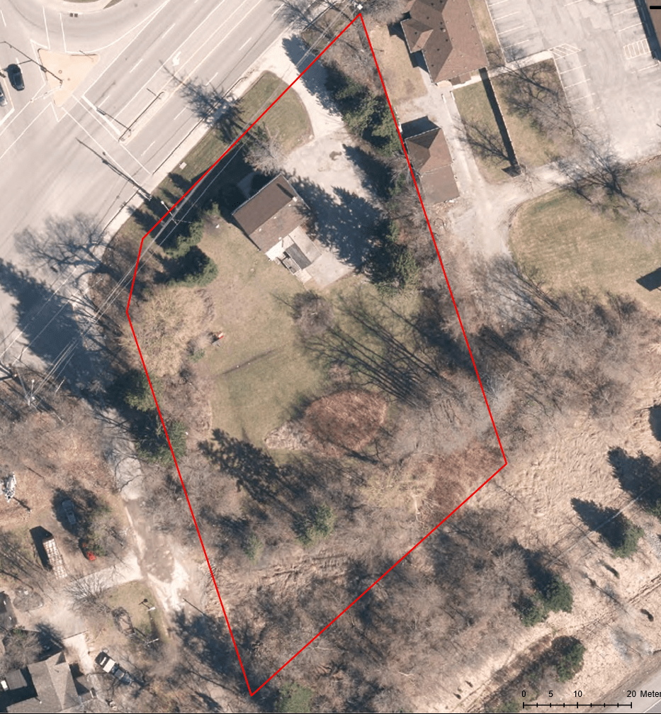 Aerial view of 301 Kingston September 2024